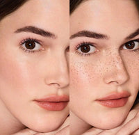 Antes y después del efecto de pecas